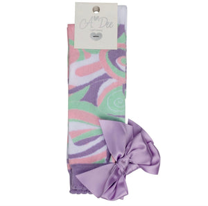 ADee NOELLE Lilac Pastel Print Knee Sock S243915