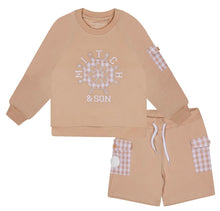 Load image into Gallery viewer, Mitch &amp; Son TELLER Sand Gingham Sweat Short Set MS24107

