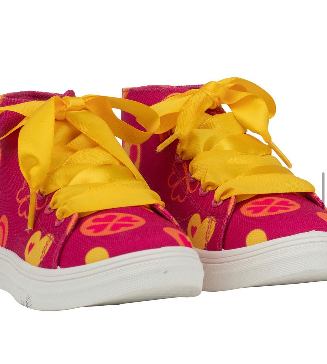 ADee JAZZY Hot Pink Printed Canvas High Top S245102