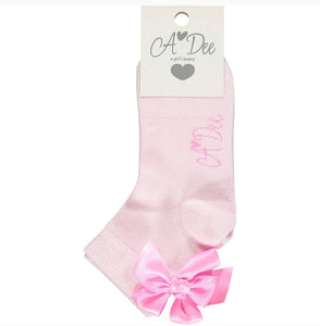 Adee ALAIA Pale Pink Bow Ankle Socks  W231905