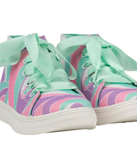 Load image into Gallery viewer, ADee JAZZY Lilac Printed Canvas High Top S245102
