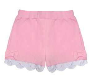 ADee LINDA Pink Broderie Anglaise Sweat Short Set S241503