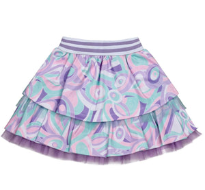 ADee NULA Bright White Pastel Print Skirt Set S243513