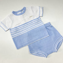 Load image into Gallery viewer, Blues Baby Boys Blue Knitted Round Neck 2 Piece BB1336
