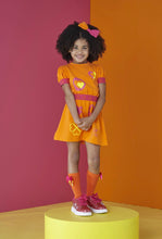 Load image into Gallery viewer, ADee MILLIE Bright Orange Tape Sweat Dress S242705
