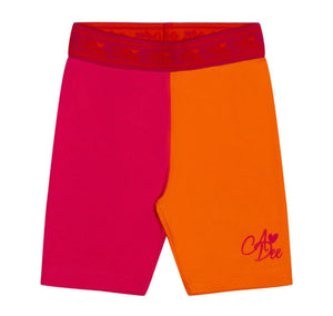 ADee MARNIE Bright Orange Colour Block Cycling Short Set S242510
