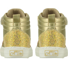 Load image into Gallery viewer, Adee GLITZY Gold Glitter High Top W235103
