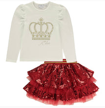 Load image into Gallery viewer, ADee CRYSTAL/CHLOE Red Sequin Bomber And Skirt Set W233303 W233513
