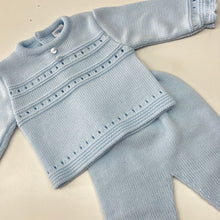 Load image into Gallery viewer, Sardon Boys Pale Blue Knitted Two Piece Pants Set
