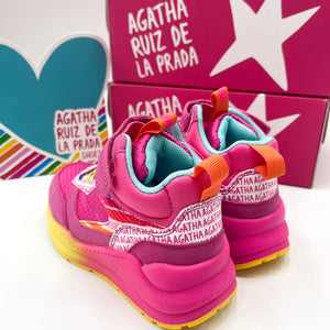 Agatha Ruiz de La Prada MAT Fuschia Multi Colour Trainers