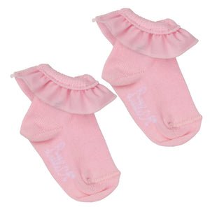 Little A JINNY Pink Frill Sock LA24112