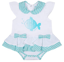 Load image into Gallery viewer, Little A KIRSTY Bright White Little Fish Romper LA24202
