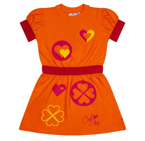 ADee MILLIE Bright Orange Tape Sweat Dress S242705