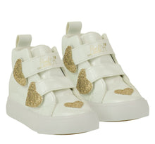 Load image into Gallery viewer, Little A HART Snow White Velcro Heart Hi Top LA23501
