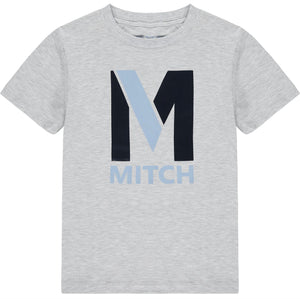 Mitch MONTREAL Grey Marl Large Logo Tee AW23401