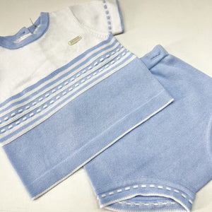 Blues Baby Boys Blue Knitted Round Neck 2 Piece BB1336