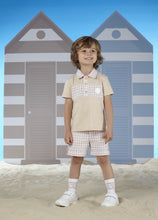 Load image into Gallery viewer, Mitch &amp; Son TATE Sand Gingham Polo Set MS24113
