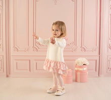 Load image into Gallery viewer, Little A EMILY Snow White Jersey Frill Dress LA23306
