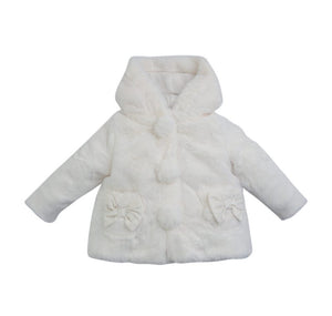 Little A FIONA Snow White Fur Coat LA23402