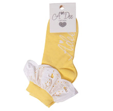 Load image into Gallery viewer, ADee LENNI Lemon Broderie Anglaise Ankle Sock S241903
