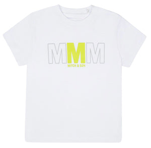 Mitch & Son WINSTON WILLIS Bright White Triple M Tshirt And Light Grey Camo Swim Short MS24312 MS24316