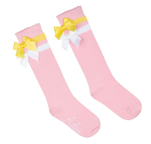 ADee LELLI Pink Bow Knee High Sock S241902