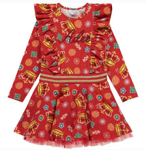 Load image into Gallery viewer, ADee COURTNEY Red Crown Print Jersey Dress W233708 PRE ORDER

