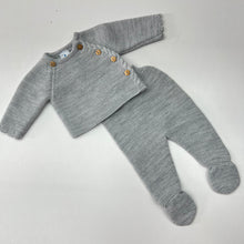 Load image into Gallery viewer, Sardon Grey button Down Knitted Set
