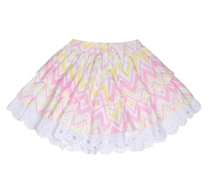 ADee LEANNE Pink Fairy Chevron Skirt Set S241501