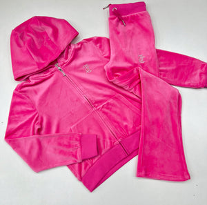 Juicy Couture Bubble Gum Pink Velour Tracksuit JBX6358