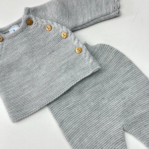 Sardon Grey button Down Knitted Set