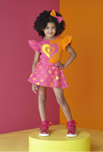 Load image into Gallery viewer, ADee MONICA Hot Pink Colour Block Heart Print Skirt Set S242508
