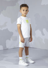 Load image into Gallery viewer, Mitch &amp; Son WINSTON WILLIS Bright White Triple M Tshirt And Light Grey Camo Swim Short MS24312 MS24316
