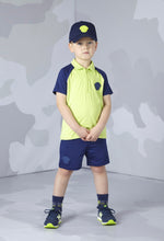 Load image into Gallery viewer, Mitch &amp; Son WYATT Navy Lime zip Poly Polo Set MS24306
