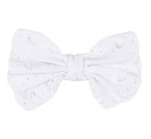 Load image into Gallery viewer, ADee LEVI Bright White Broderie Anglaise Bow Hairclip S241905
