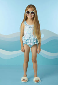ADee ARIEL Aruba Blue Pearl Print Swimsuit S244802