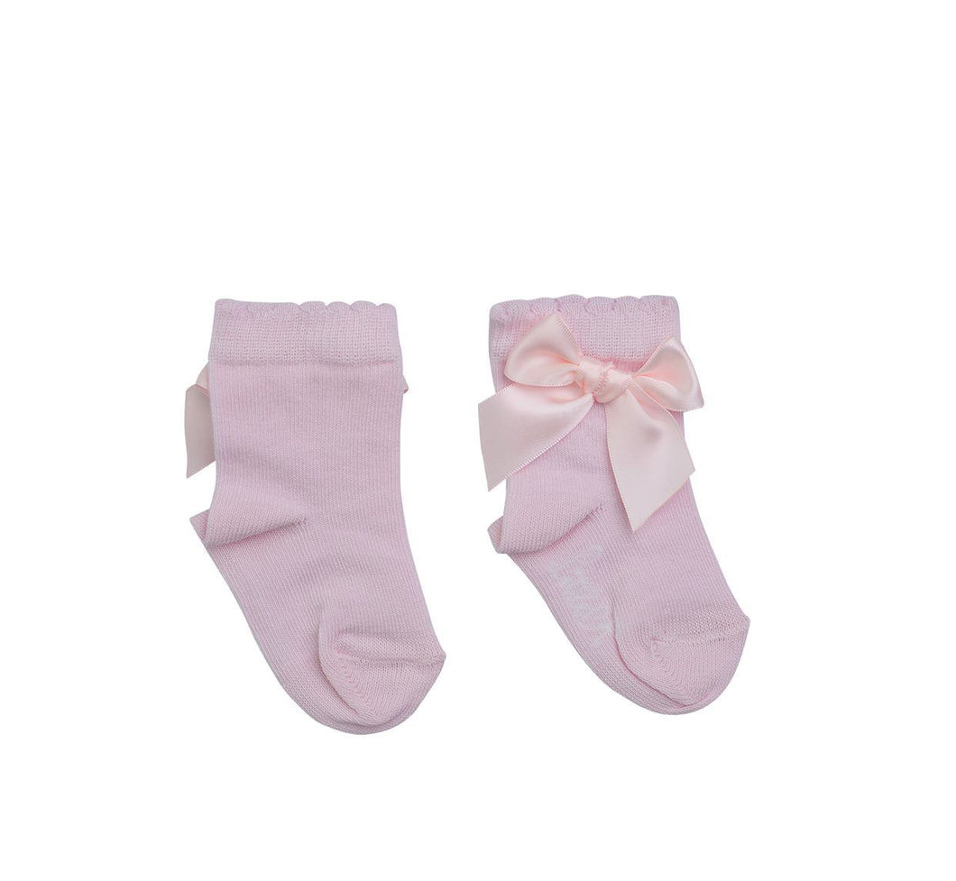 Little A ERIN Baby Pink Bow Ankle Socks LA23310