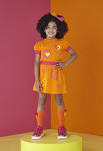 Load image into Gallery viewer, ADee MILLIE Bright Orange Tape Sweat Dress S242705
