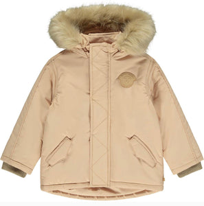 Mitch & Son OLIVER Hazlenut Faux Fur Hooded Jacket MS23501