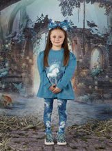 Load image into Gallery viewer, Adee DARCY Teal Jersey Unicorn Legging Set W234525
