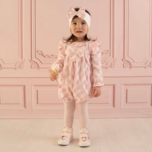 Load image into Gallery viewer, Little A EVIE Baby Pink Check Frill Romper LA23307
