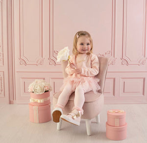 Little A Emma Baby Pink Lurex Legging Set LA23302
