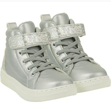 Load image into Gallery viewer, ADee GLITZY Silver Glitter High Top W235103
