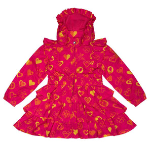 ADee MICHELLE Hot Pink Colour Block Heart Print Jacket S242203
