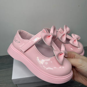 Little A BEAU Pink Fairy Double Bow Shoe LA24501