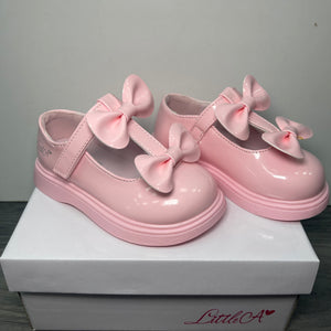 Little A BEAU Pink Fairy Double Bow Shoe LA24501