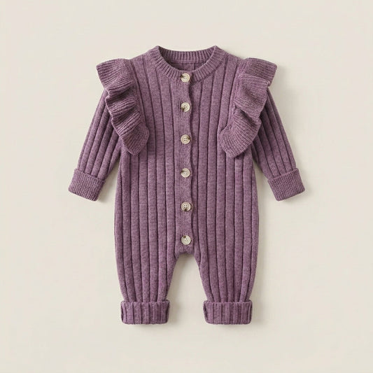 Ruffle Knit Baby Jumpsuit