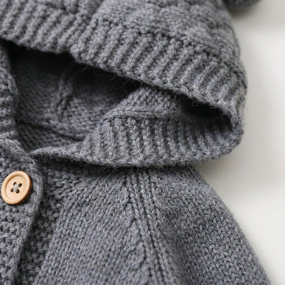 Bear Hood Knitted Romper