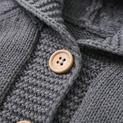 Bear Hood Knitted Romper