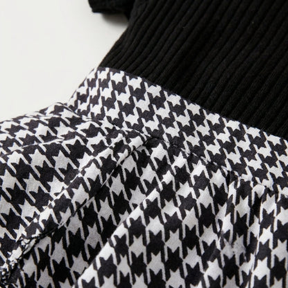 Houndstooth Romper Three Piece Set